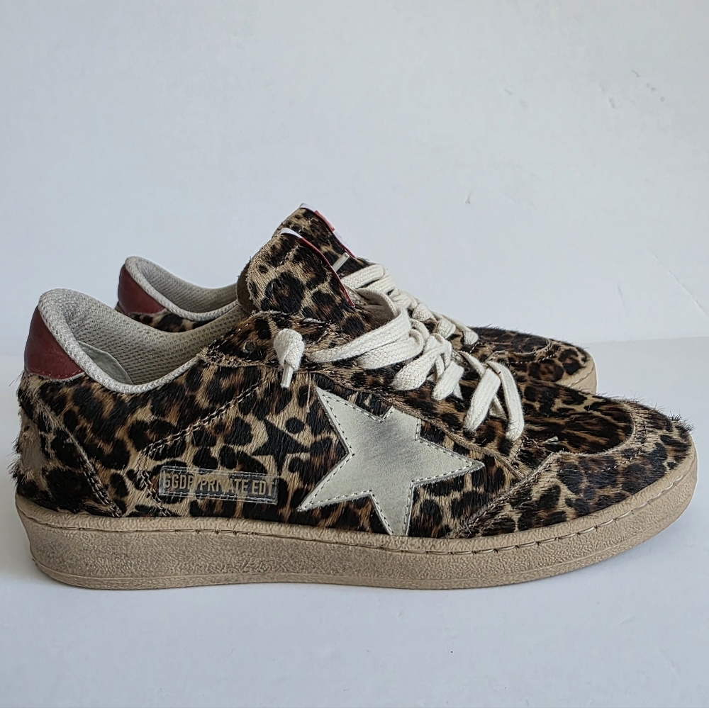 Womens Golden Goose Ball Star Leopard Shoes Size 38 - Picture 3 of 11